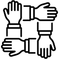icono de facilita la colaboracion en equipo