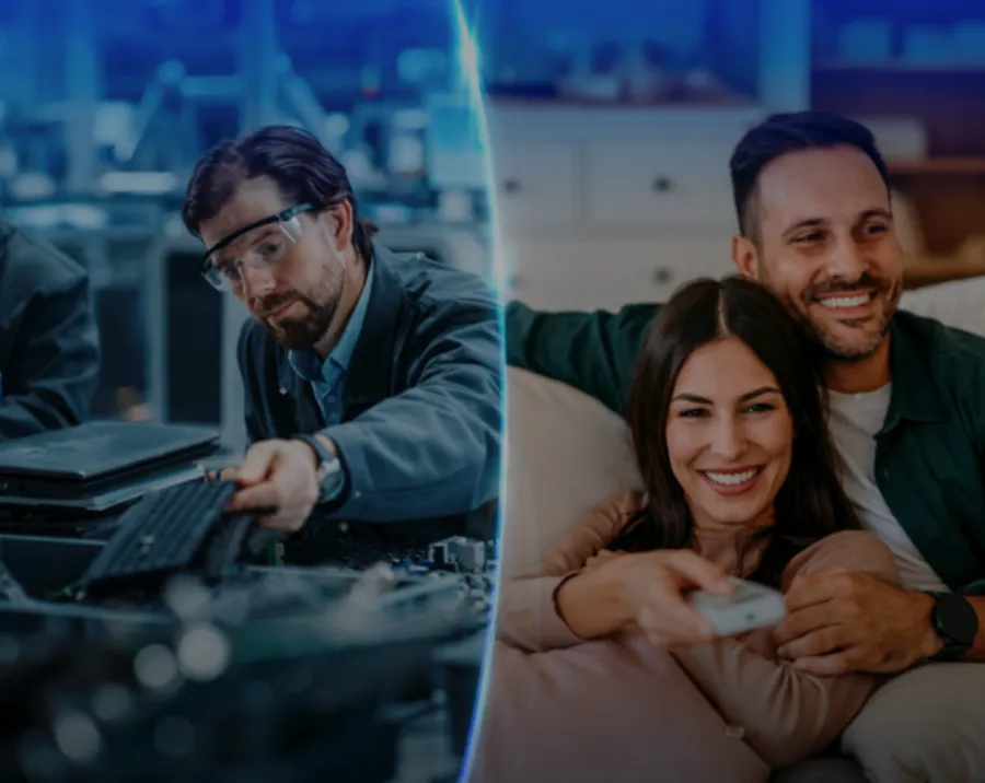 Un técnico y una pareja