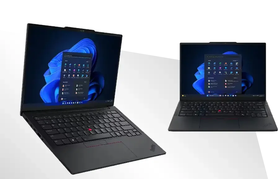Laptops Lenovo ThinkPad E14 con fondo curvo