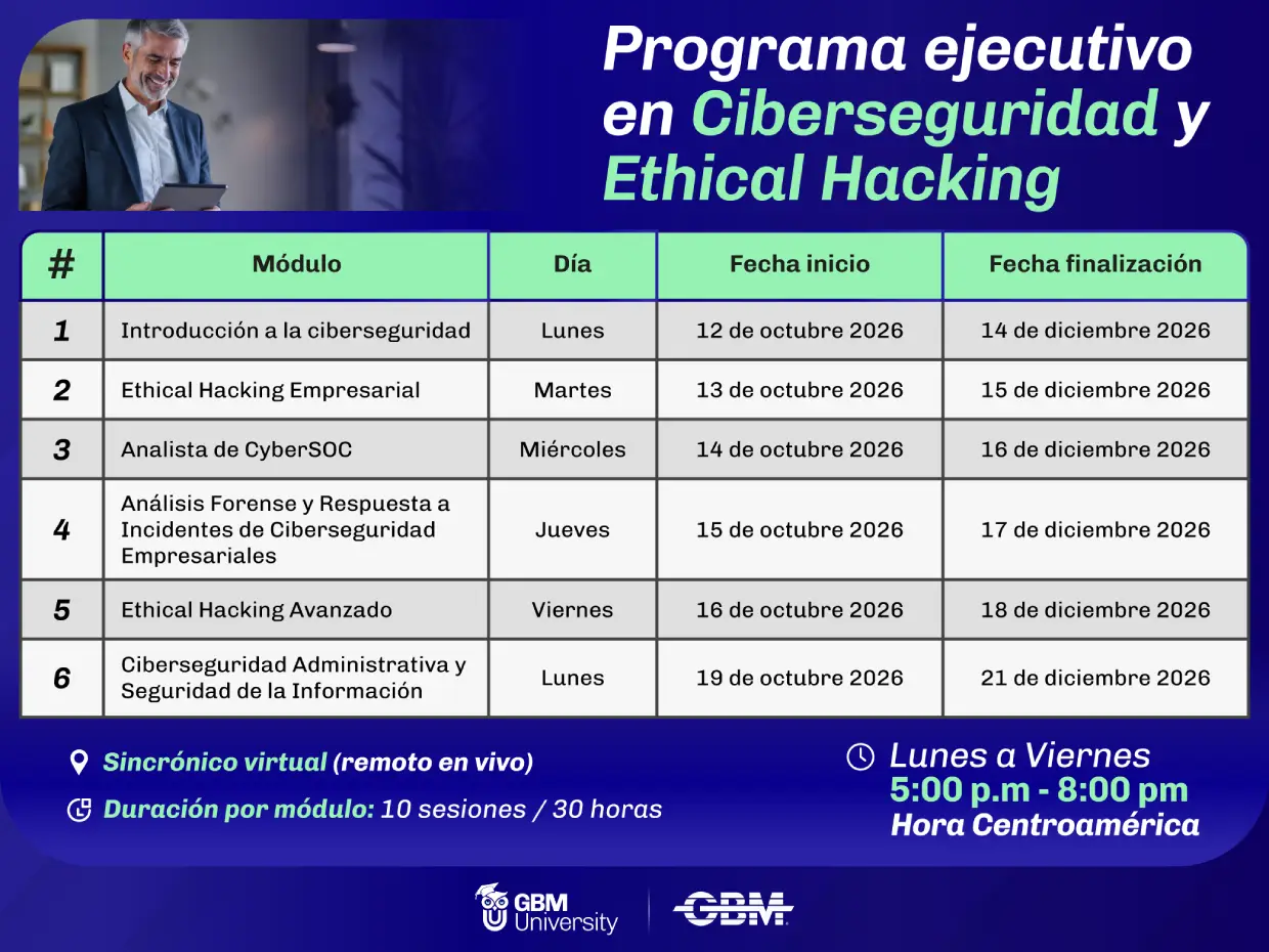 Calendario Programa en ciberseguridad_PROGRAMA octubre