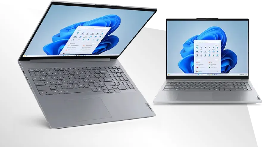 Laptops Lenovo ThinkBook 16 con fondo curvo